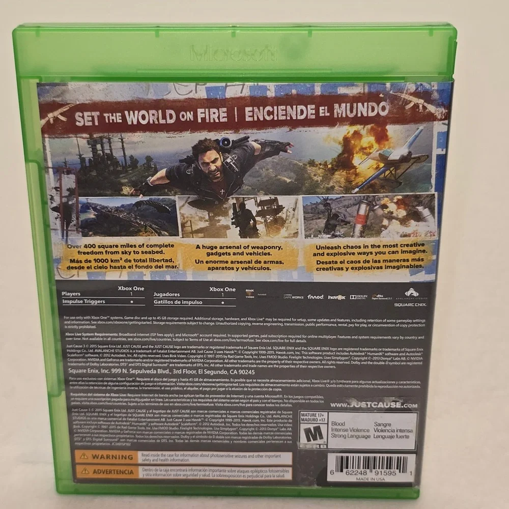 Just Cause 3 Xbox One‎ Open World Action Adventure Game